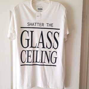 Rue21 White Graphic Tee SZ M